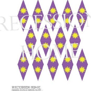 DIY Rapunzel Decoration Printable Sun Flag mini pennant flag for your Tangled Party image 2