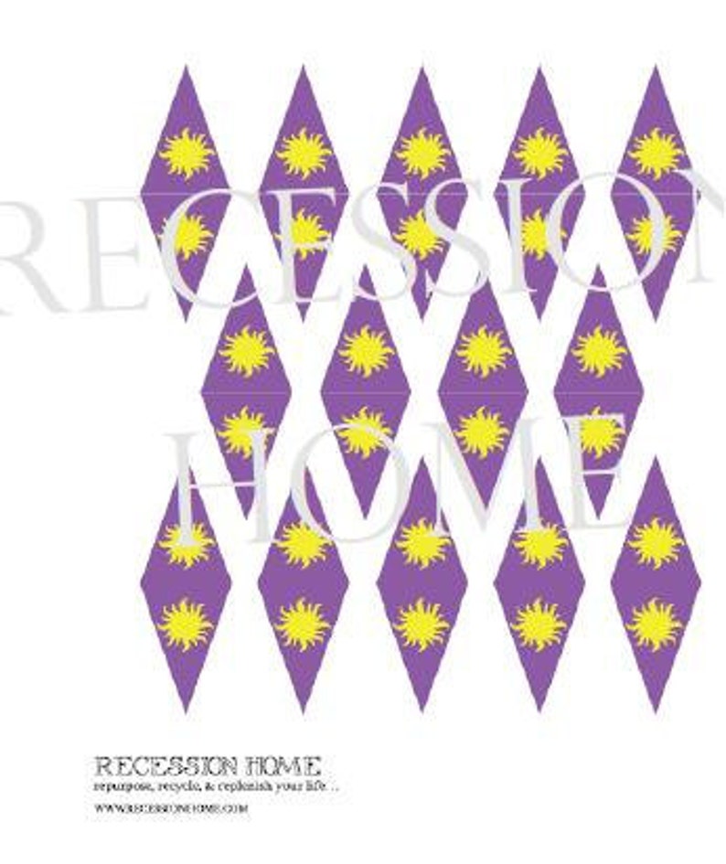 DIY Rapunzel Decoration Printable Sun Flag mini pennant flag for your Tangled Party image 2