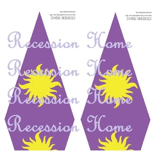 Large sunburst PDF for Rapunzel Tangled lantern decorations or iron on