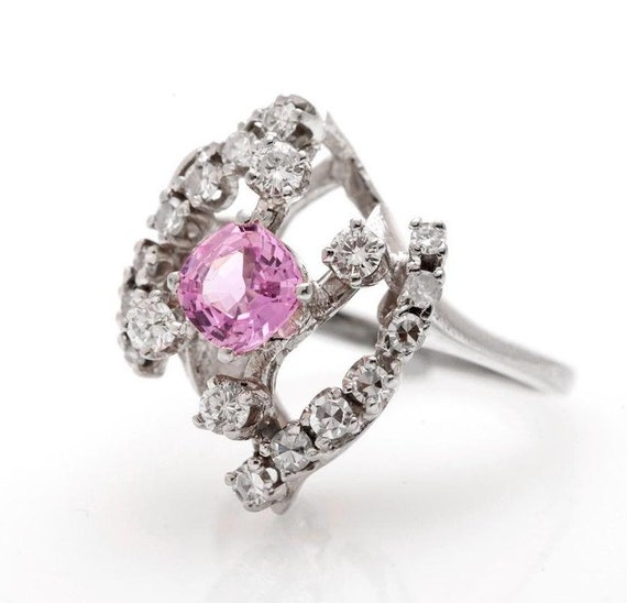 Sale! Beautiful Vintage Cushion Cut Natural Pink … - image 6