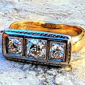 Antique Three Stone Diamond Ring.