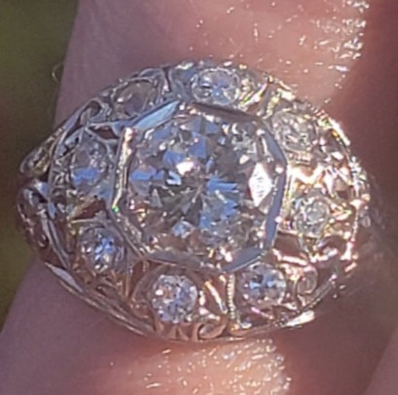 Gorgeous Antique Diamond Engagement/Dinner Ring. … - image 6