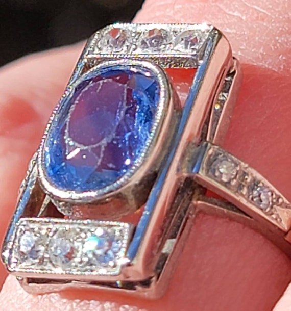 Gorgeous Antique Sapphire and Diamond Ring. Beaut… - image 5