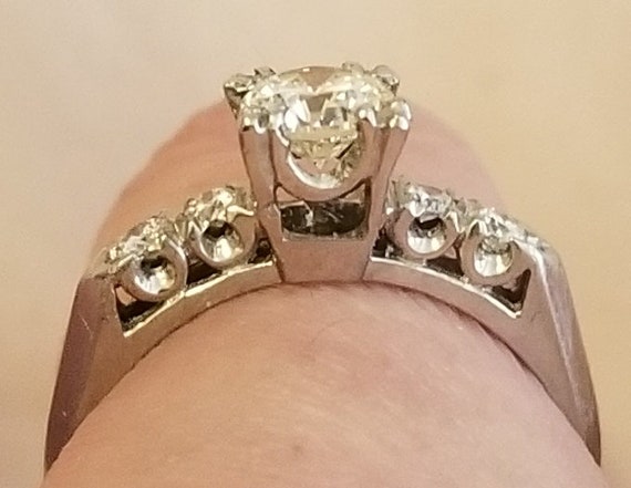 SALE! Amazing! Vintage Platinum and Diamond Engagement Ring
