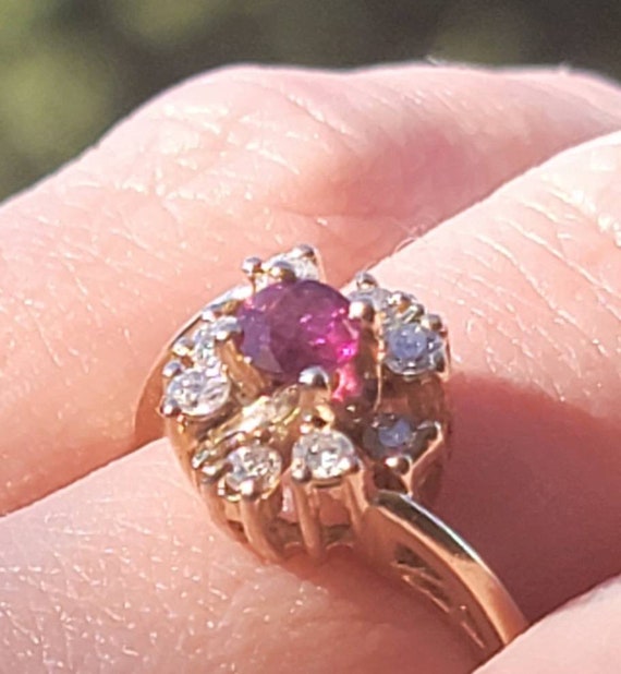 Sale! Beautiful Vintage Ruby and Diamond Ring set… - image 5