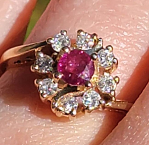 Sale! Beautiful Vintage Ruby and Diamond Ring set… - image 1