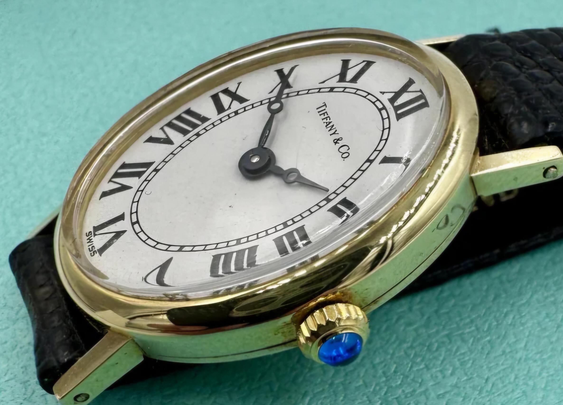 RARE VINTAGE LADIES TIFFANY & Co. WATCH Vintage 18K Yellow Gold Tiffany & Co. Atlas 23mm Ladies  main image 2