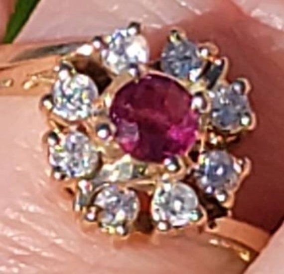 Sale! Beautiful Vintage Ruby and Diamond Ring set… - image 6