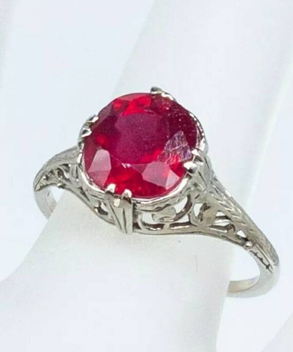 Gorgeous 2.50ctw Ruby Solitaire Ring set in 14k W… - image 8