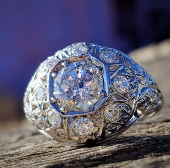 Gorgeous Antique Diamond Engagement/Dinner Ring. … - image 7