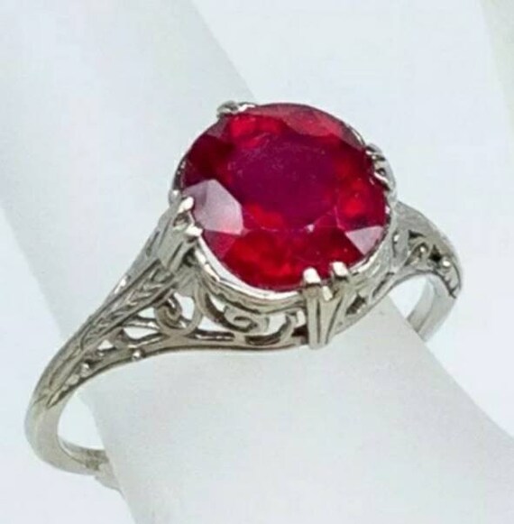 Gorgeous 2.50ctw Ruby Solitaire Ring set in 14k W… - image 10