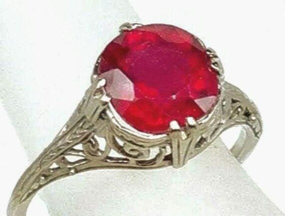 Gorgeous 2.50ctw Ruby Solitaire Ring set in 14k W… - image 2