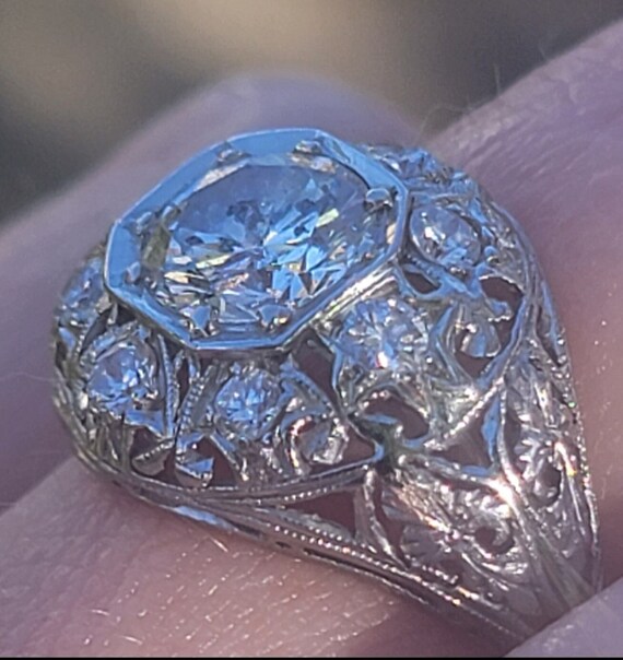 Gorgeous Antique Diamond Engagement/Dinner Ring. … - image 8