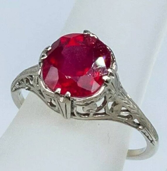 Gorgeous 2.50ctw Ruby Solitaire Ring set in 14k W… - image 5