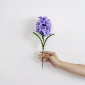 Pipe Cleaner Hyacinth Tutorial PDF, DIY Chenille Stem Flower Pattern, Video Guide Included, Instant Download