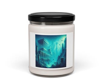 Vela de soja con aroma a océano místico: aromaterapia ecológica para el hogar