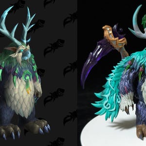 Handmade Moonkin Form Sammlerstück | World of Warcraft inspiriert WOW Balance Druid Figur 2.0 Bild 3