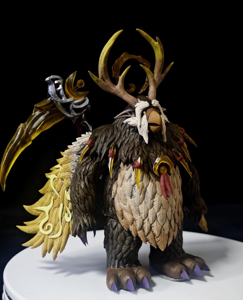 Handmade Moonkin Form Sammlerstück | World of Warcraft inspiriert WOW Balance Druid Figur 2.0 Brown Classic  Resin