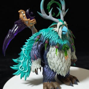 Handmade Moonkin Form Sammlerstück | World of Warcraft inspiriert WOW Balance Druid Figur 2.0 Green Classic  Resin