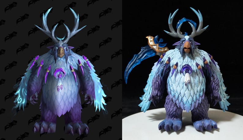 Handmade Moonkin Form Sammlerstück | World of Warcraft inspiriert WOW Balance Druid Figur 2.0 Bild 5