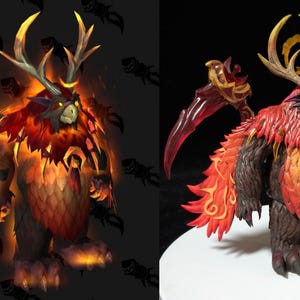 Handmade Moonkin Form Sammlerstück | World of Warcraft inspiriert WOW Balance Druid Figur 2.0 Bild 2