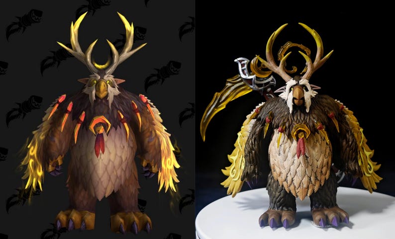 Handmade Moonkin Form Sammlerstück | World of Warcraft inspiriert WOW Balance Druid Figur 2.0 Bild 4