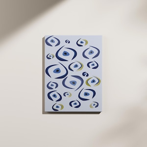Evil Eye Wall Art Printable | Greek Mati Protection Symbol | Boho Spiritual Decor | Digital Mediterranean Print