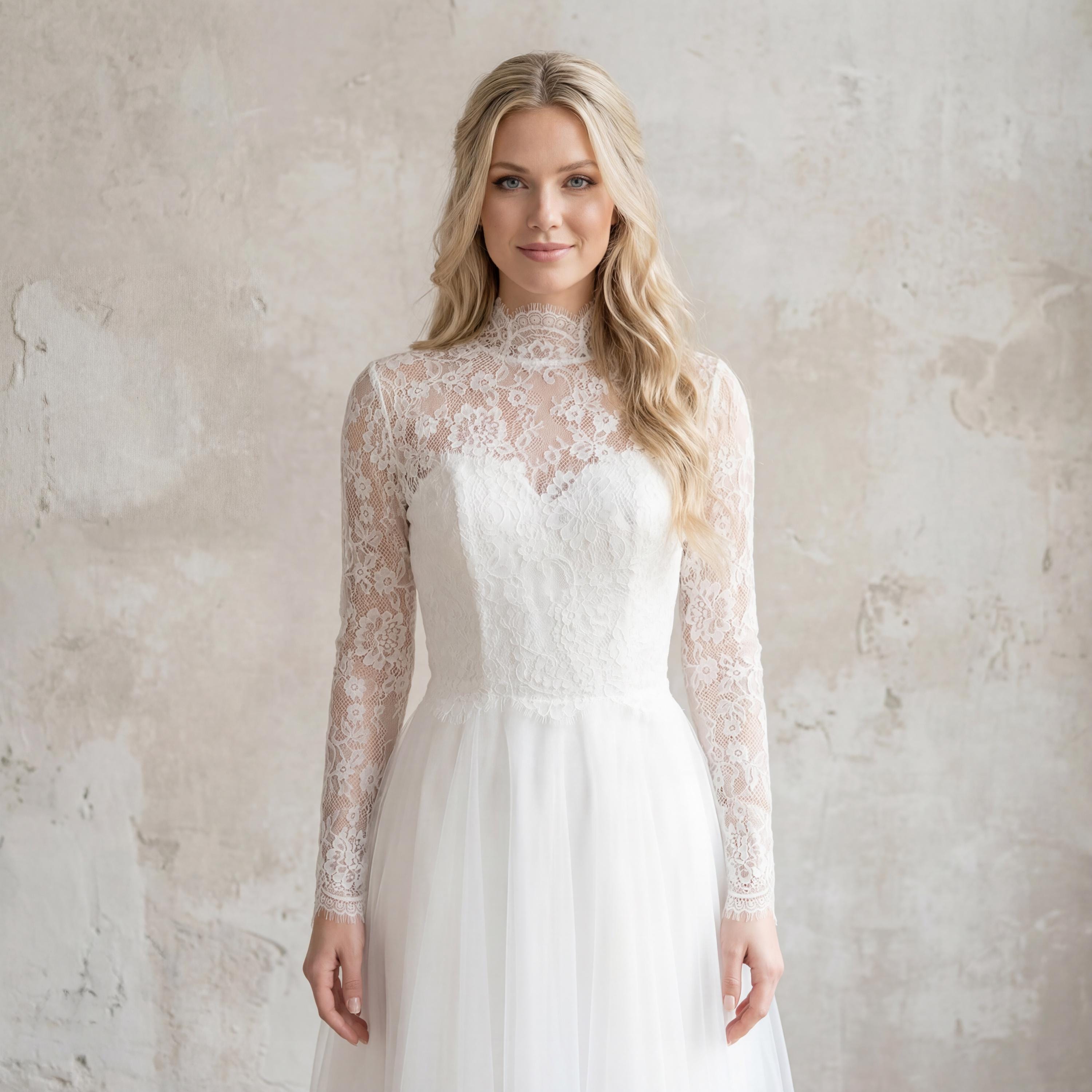 knee length dresses for ladies Everglade Floral Lace Bolero Wedding Jacket main image 0