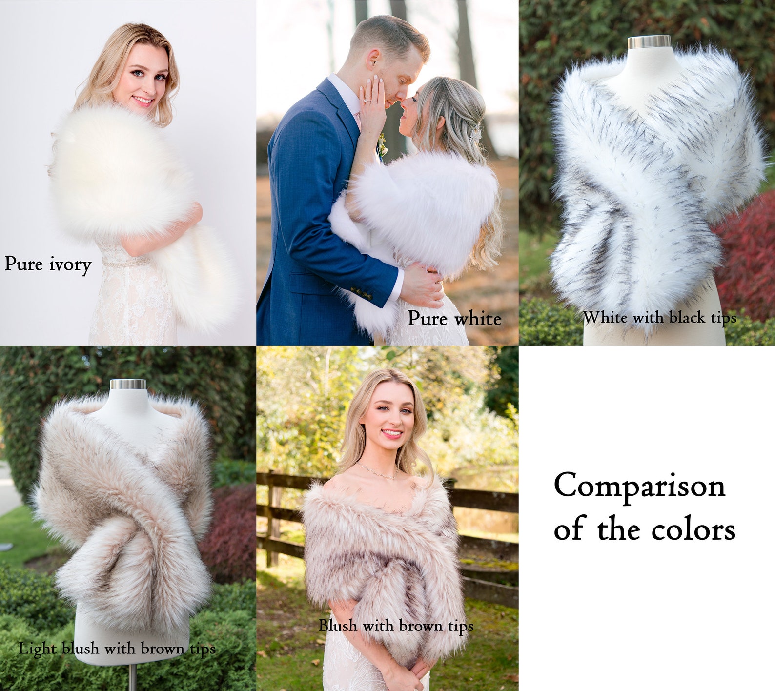 blush faux fur shawl