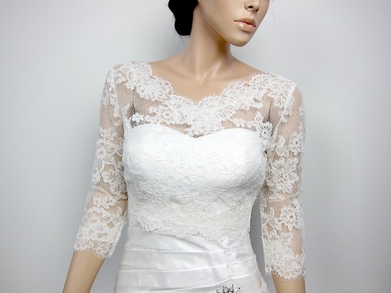 Ivory bolero jacket wedding Clearance