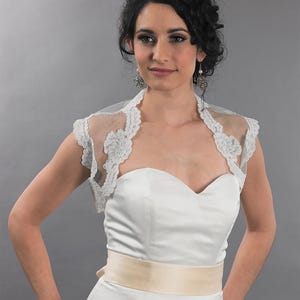 Wedding bolero, wedding jacket, lace bolero, bridal bolero, alencon lace bolero jacket