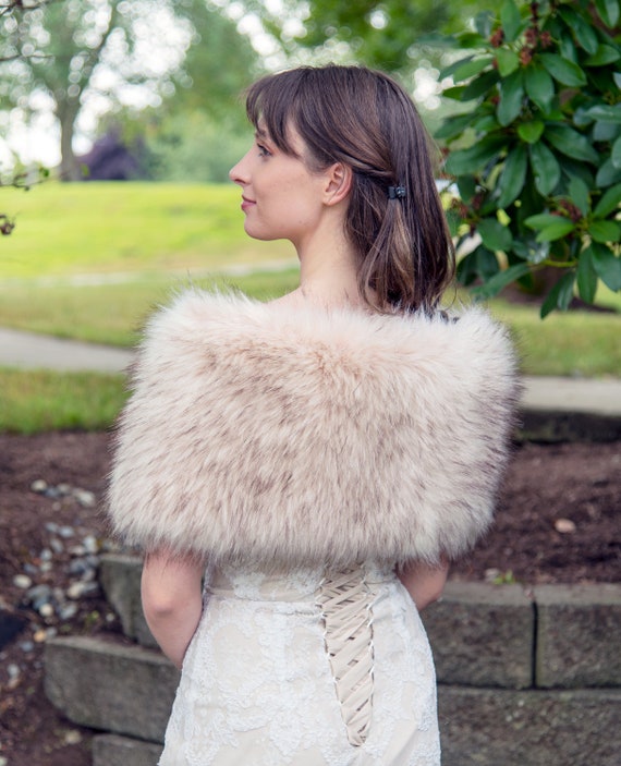 Blush fur best sale shrug