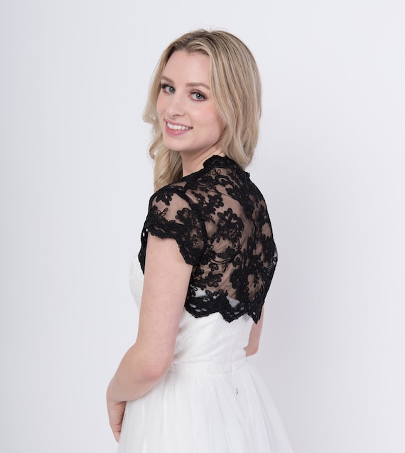 Bolero dentelle noire mariage discount
