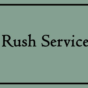 Rush service fee