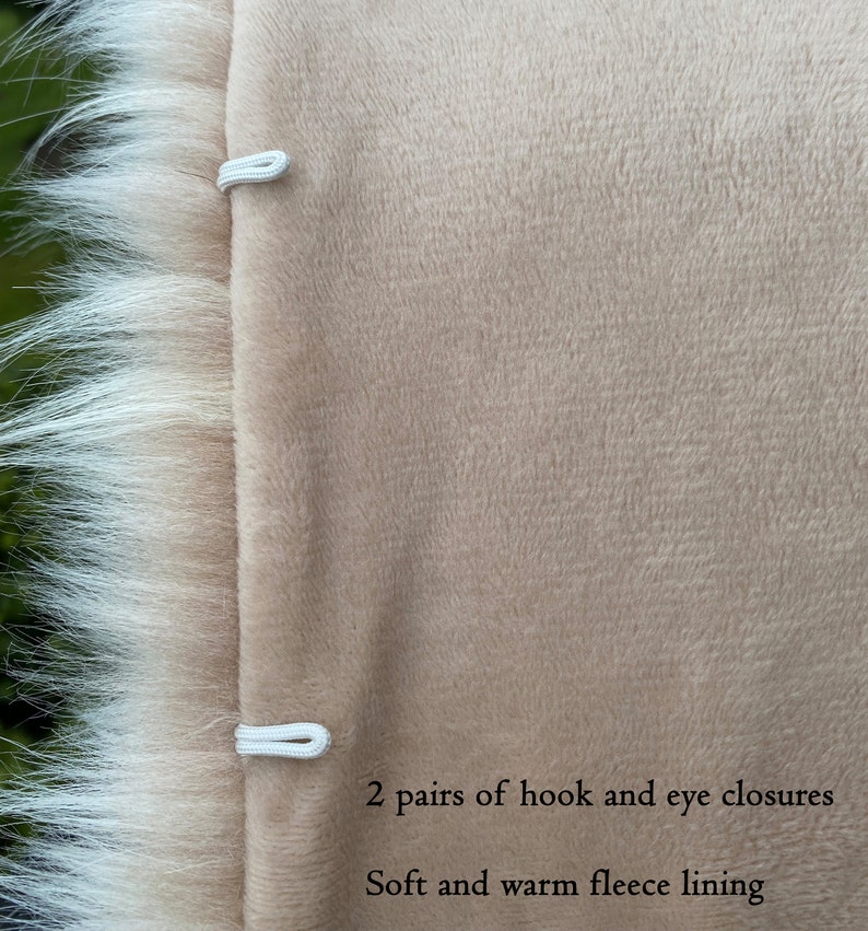 blush faux fur shawl