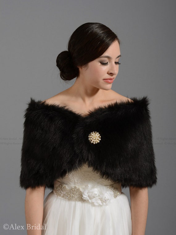 faux fur shawl plus size