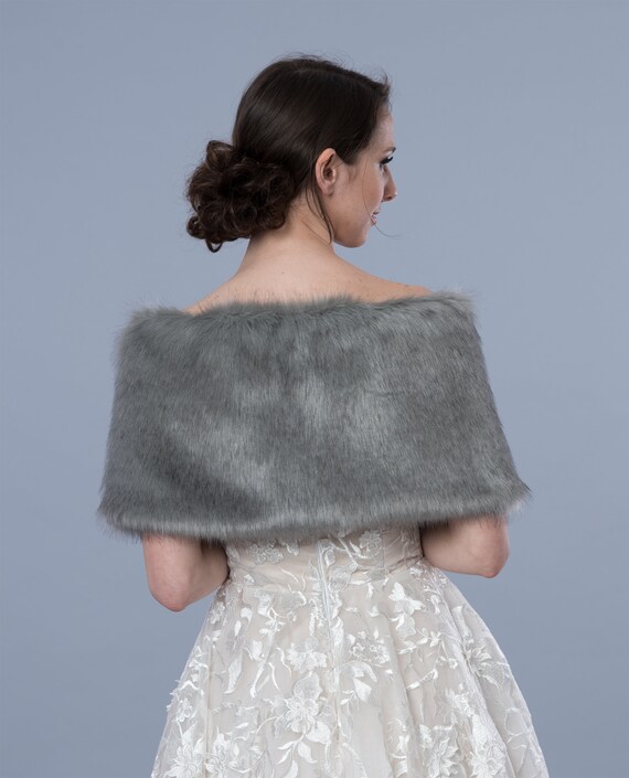 formal fur shawl