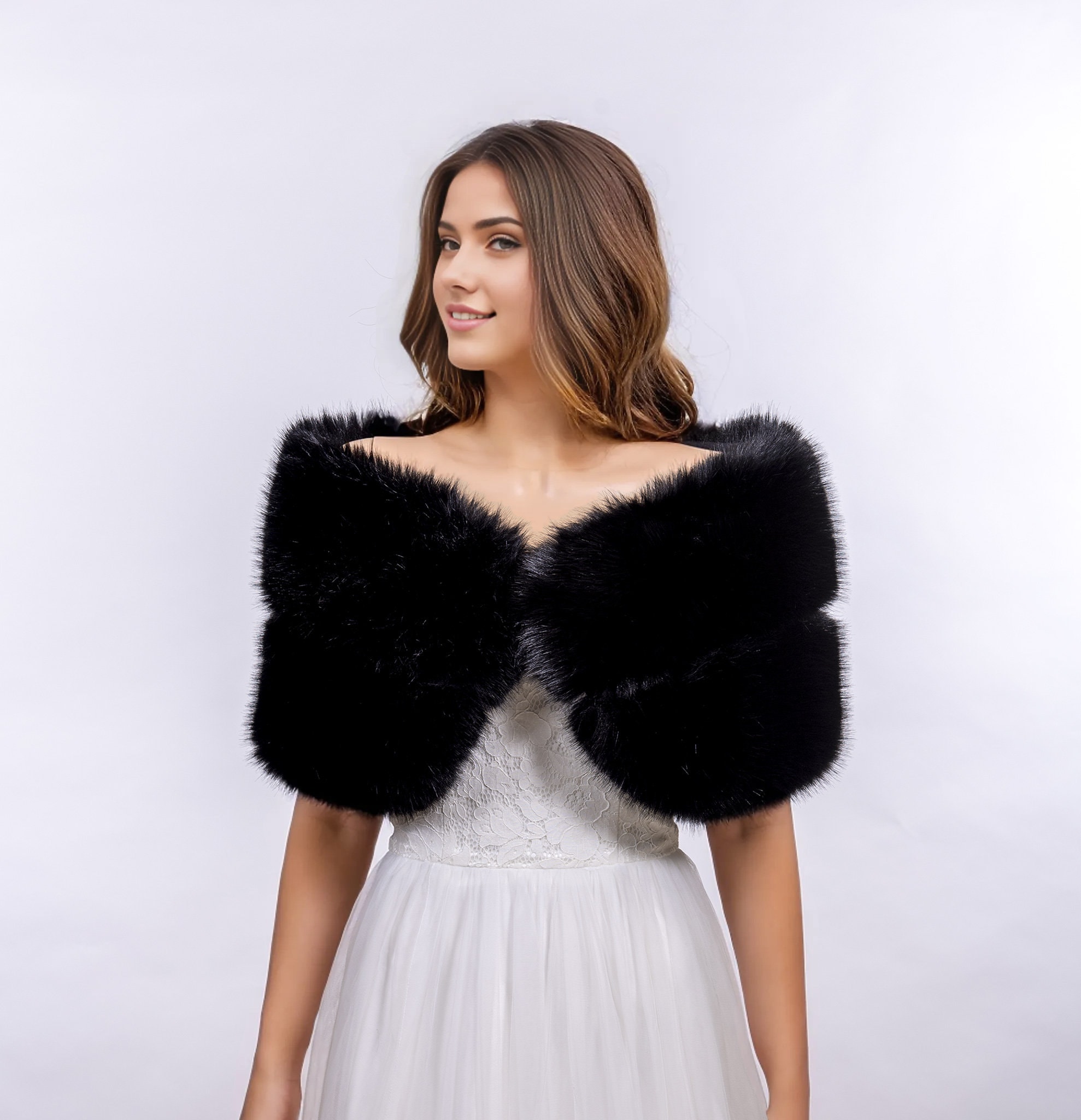 great gatsby fur shawl