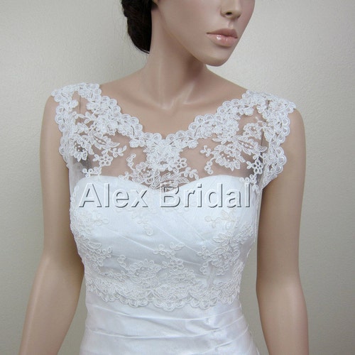 Lace Bolero, Lace Shrug, Wedding Bolero, Ivory Bolero, Bridal Shrug, Bolero Jacket, Bridal Bolero, Bridal Jacket, V Neck Sleeveless WJ006