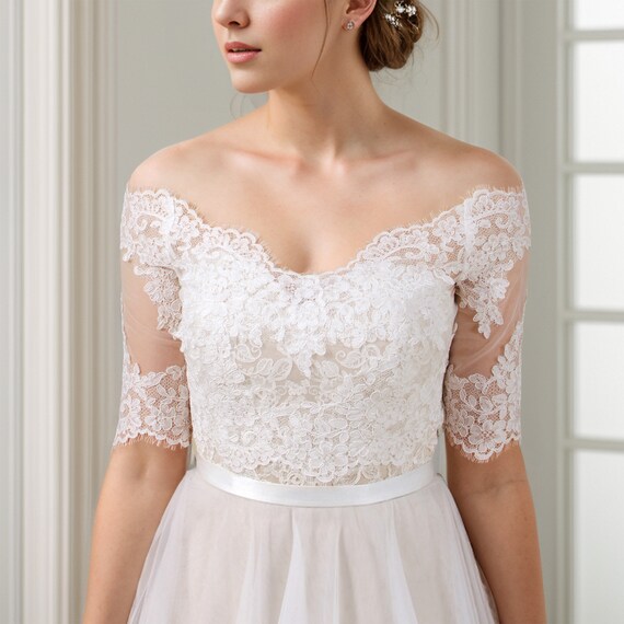Bridal bolero ivory best sale