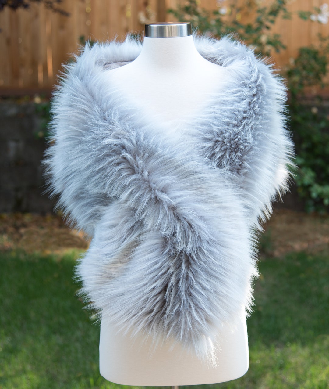 faux fur wraps and shawls