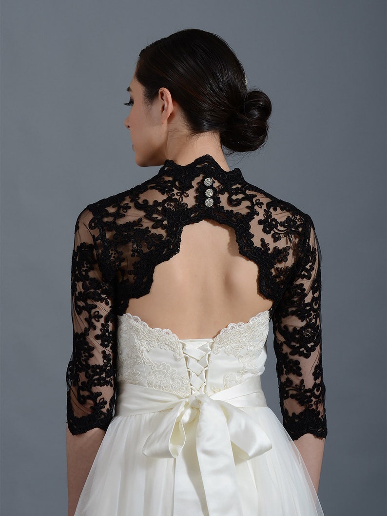 Wedding Bolero Lace Bolero Bridal Bolero Jacket Black Etsy