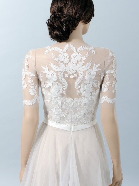 Organza bolero wedding jacket best sale
