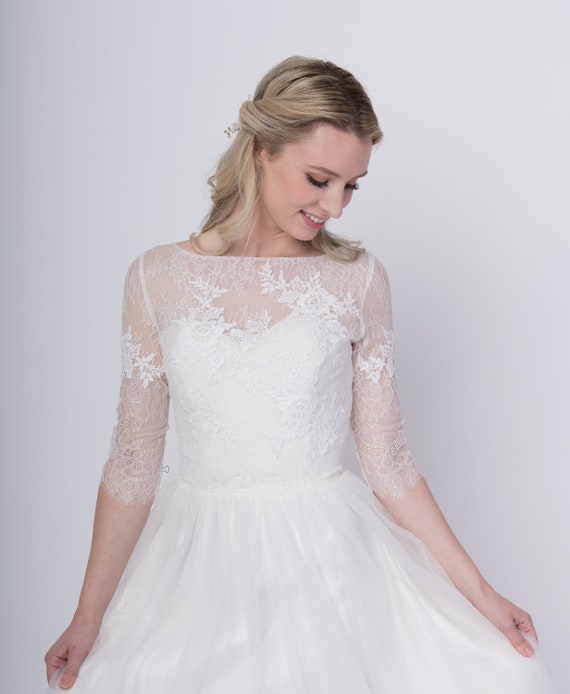 Ivory lace shrugs and boleros clearance