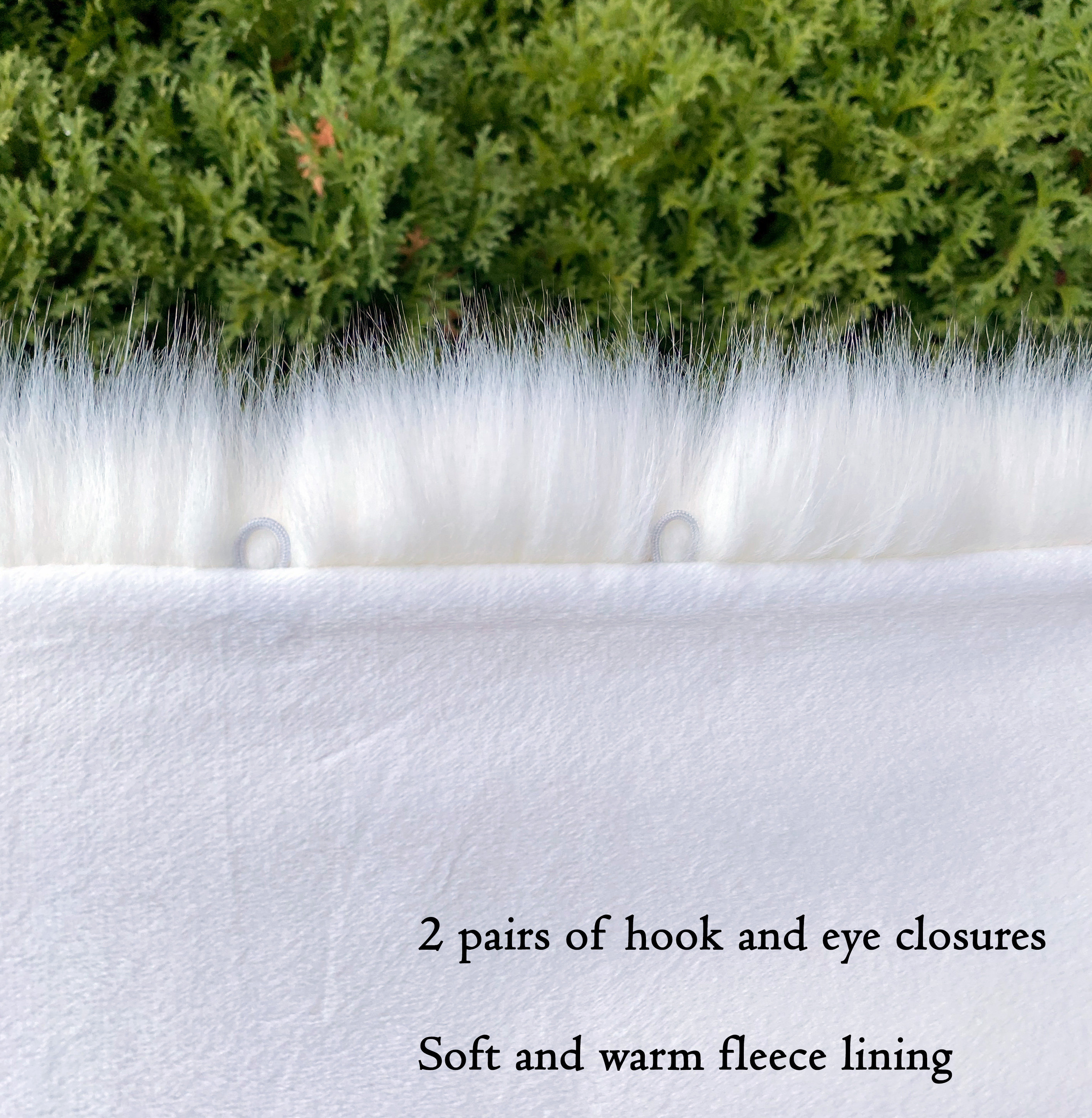 Étole mariée fausse fourrure ivoire