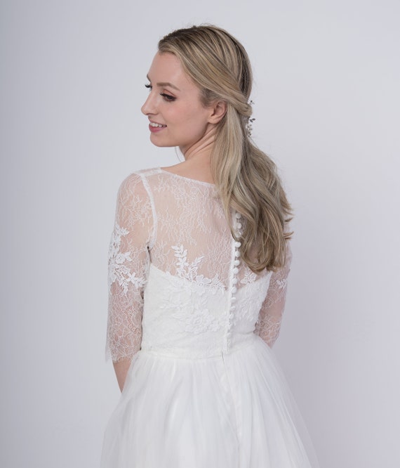 Organza bolero wedding jacket deals