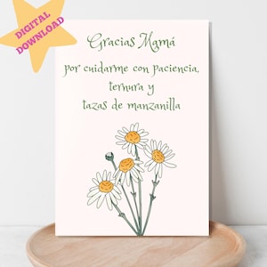 Gracias Mama Tarjeta, Spanish Mother&#39;s Day Card, Spanish Card, Happy Mother&#39;s Day Card, Feliz Dia De La Madre Tarjeta, DIGITAL DOWNLOAD