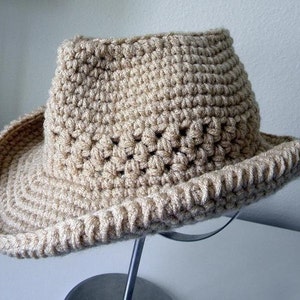 Cowboy Hat Crochet pattern-Permission to sell finished items.Immediate PDF file download.