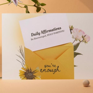 Cartões de Afirmações Diárias Encorajadoras | Afirmações Positivas para Imprimir | Download Instantâneo