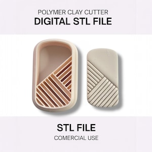 Rectangle Polymer Clay Cutter 207 | Digital STL File | polymer clay cutter stl.